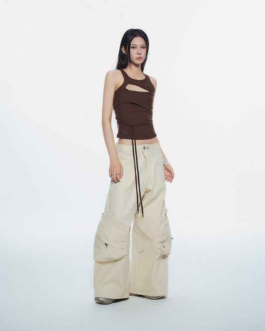 CONRAD SLEEVELESS TOP (BROWN)