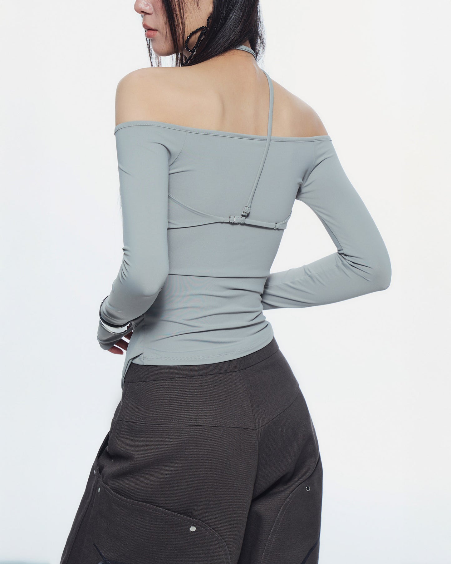 MELVIN LONG SLEEVE TOP (BLUE GREY)