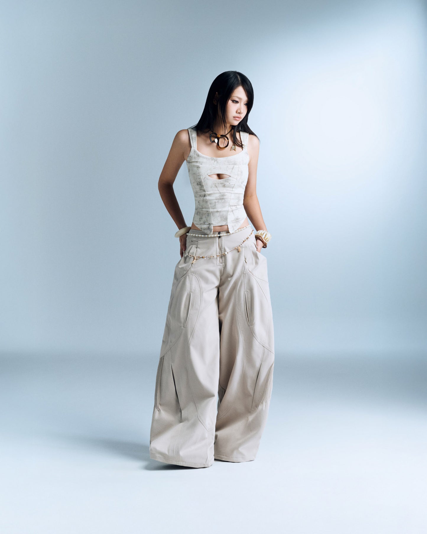 SAIDE TOP (MARBLE WHITE)