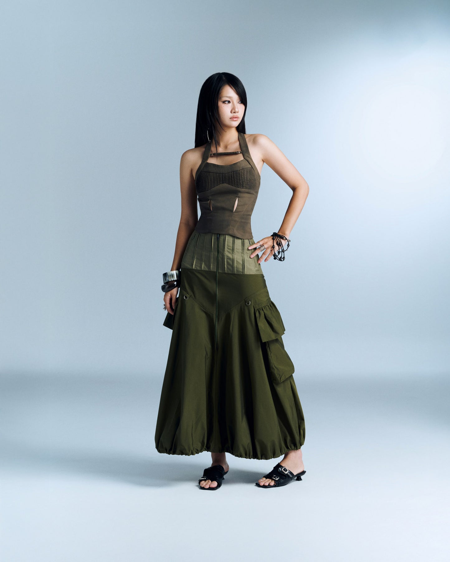 MURELLE SKIRT (MOSS GREEN)