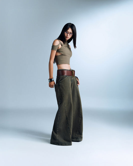 TAWNY TOP (ARMY GREEN)