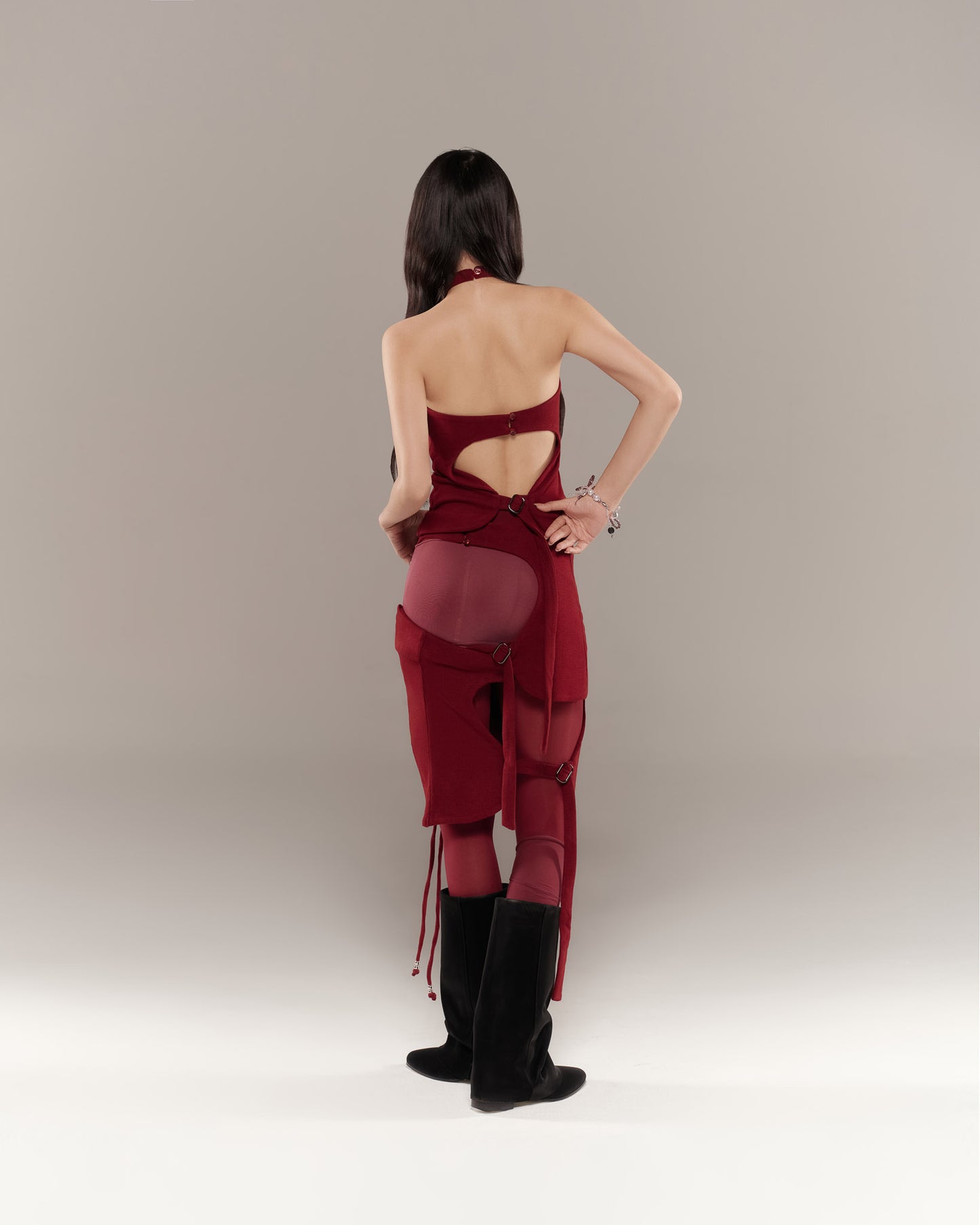 CHERIE HALTER TOP (RED)