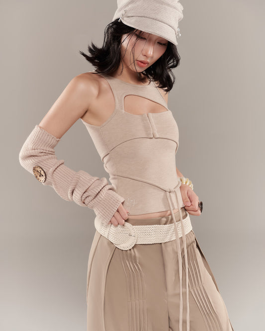 CONRAD SLEEVELESS TOP (SAND BEIGE)