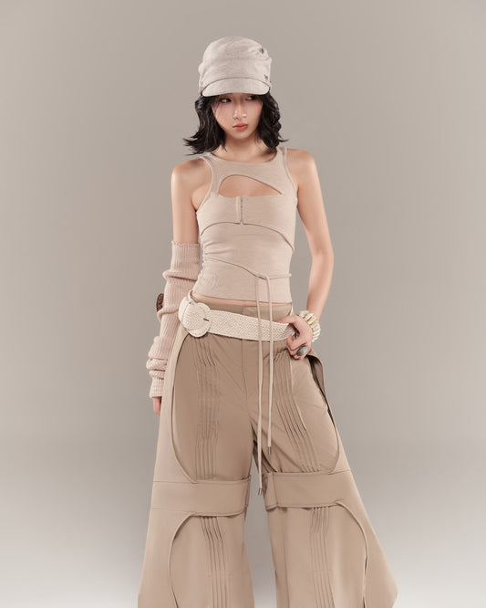 CONRAD SLEEVELESS TOP (SAND BEIGE)