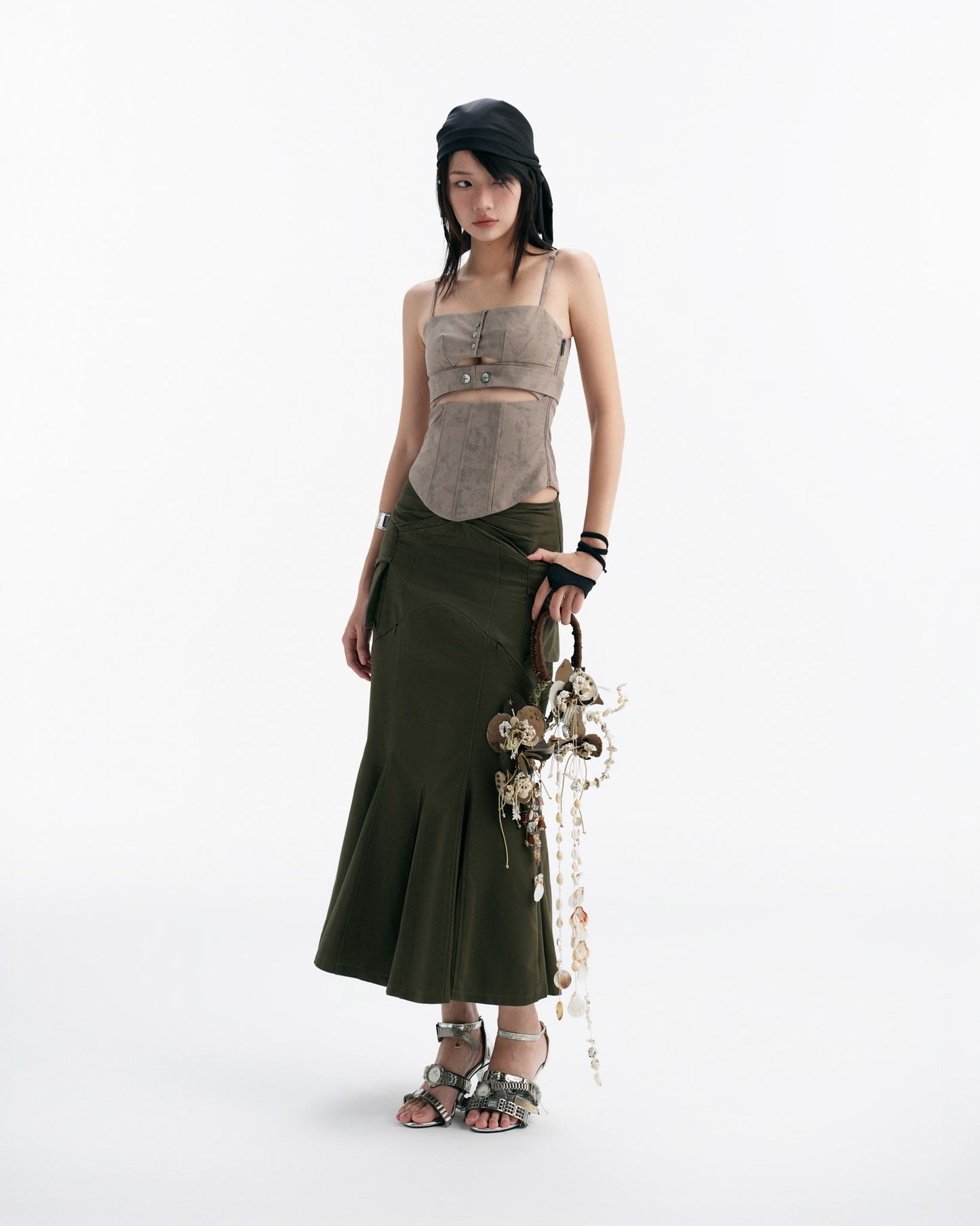 MIRAMON FLARED SKIRT (GREEN)
