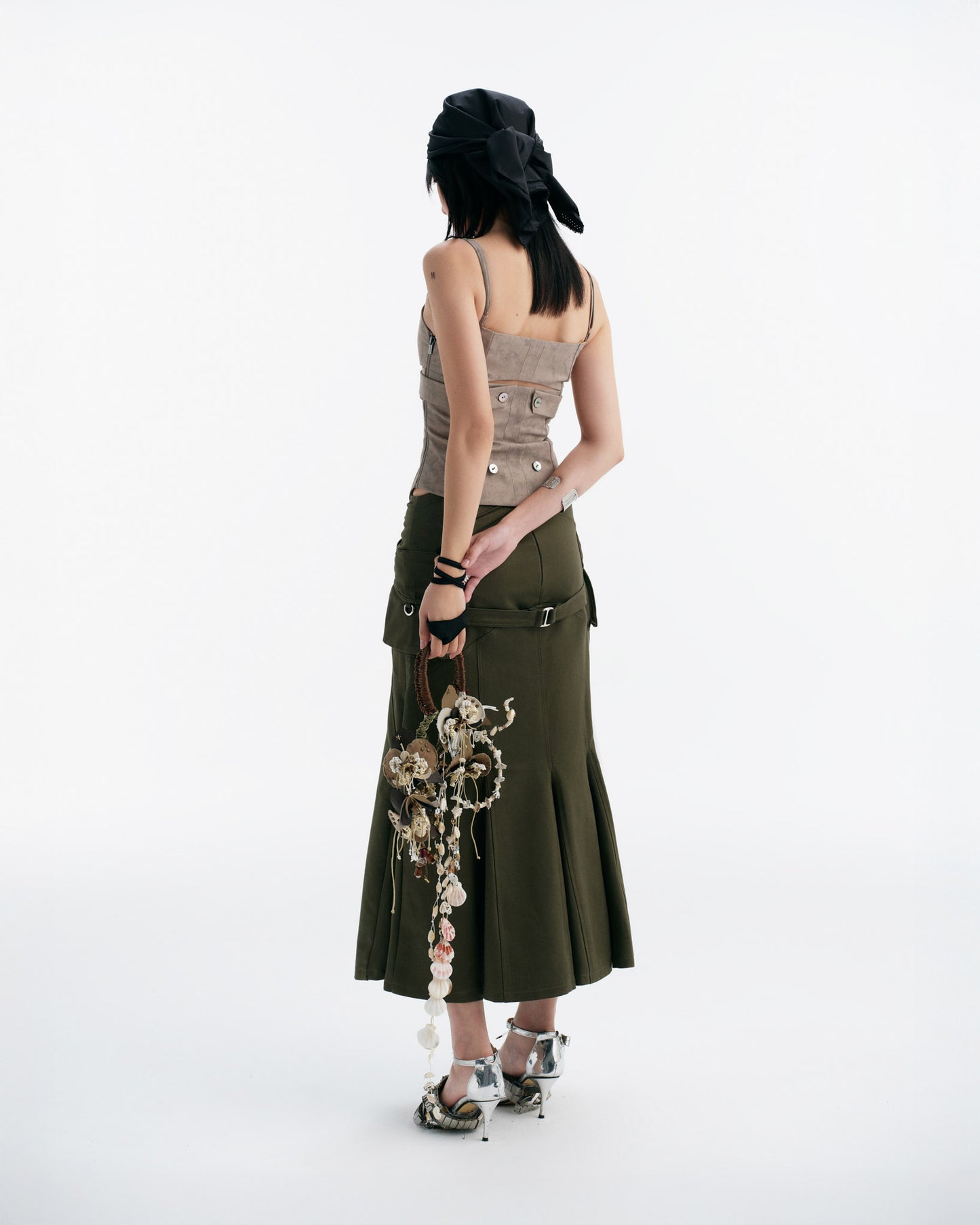MIRAMON FLARED SKIRT (GREEN)