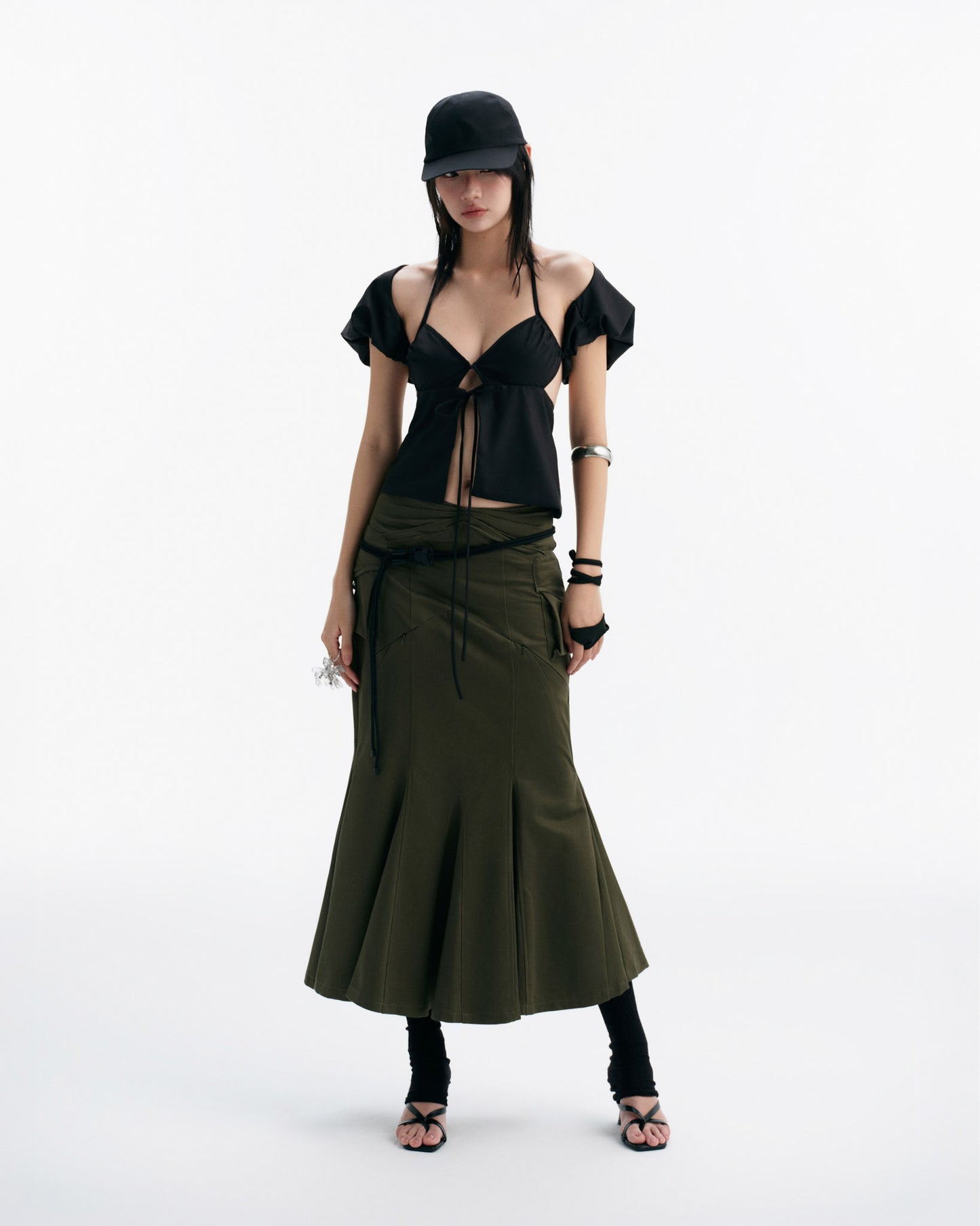 MIRAMON FLARED SKIRT (GREEN)