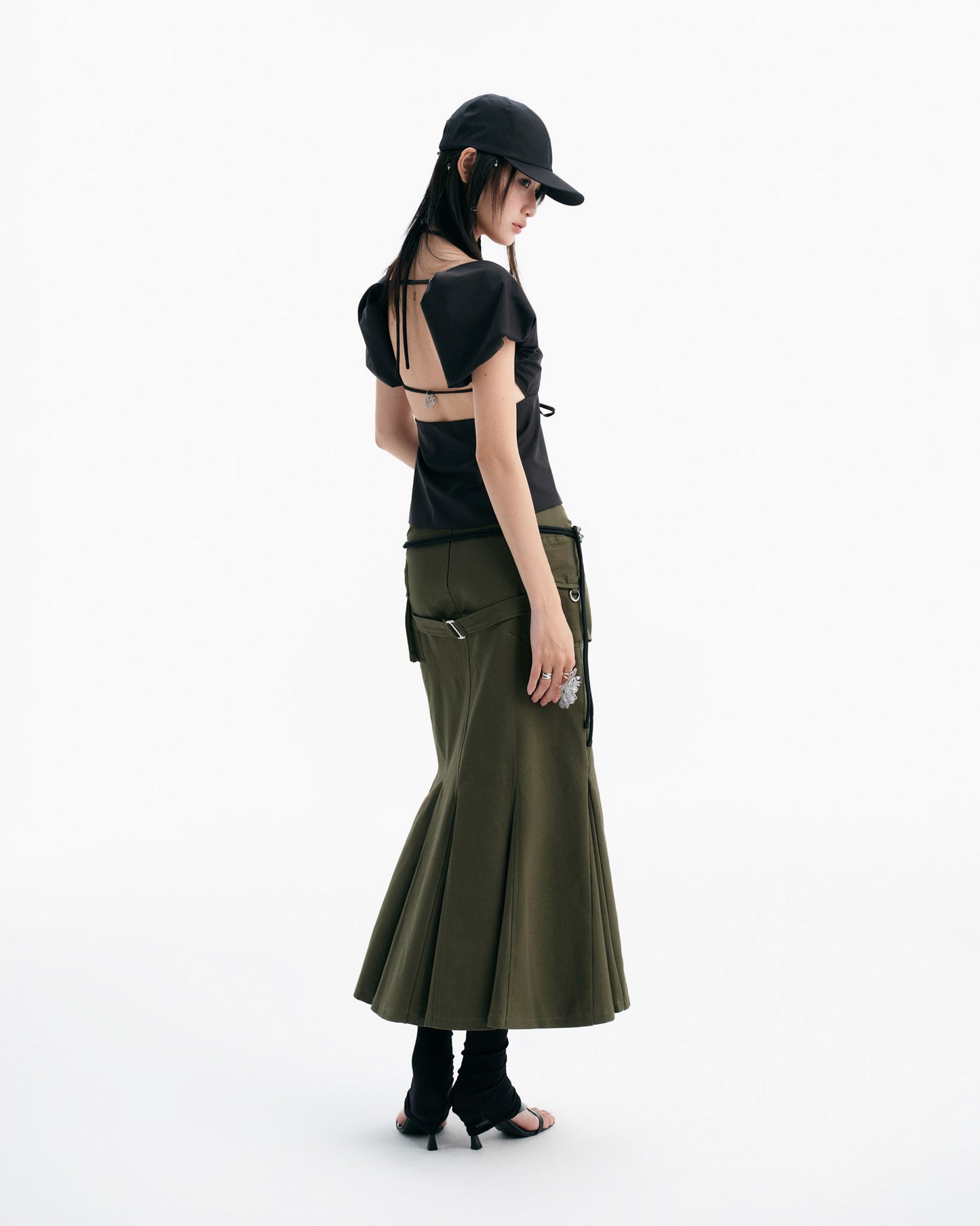 MIRAMON FLARED SKIRT (GREEN)