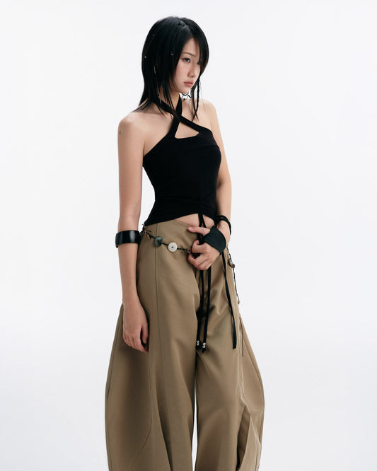 CHERIE HALTER TOP (BLACK)