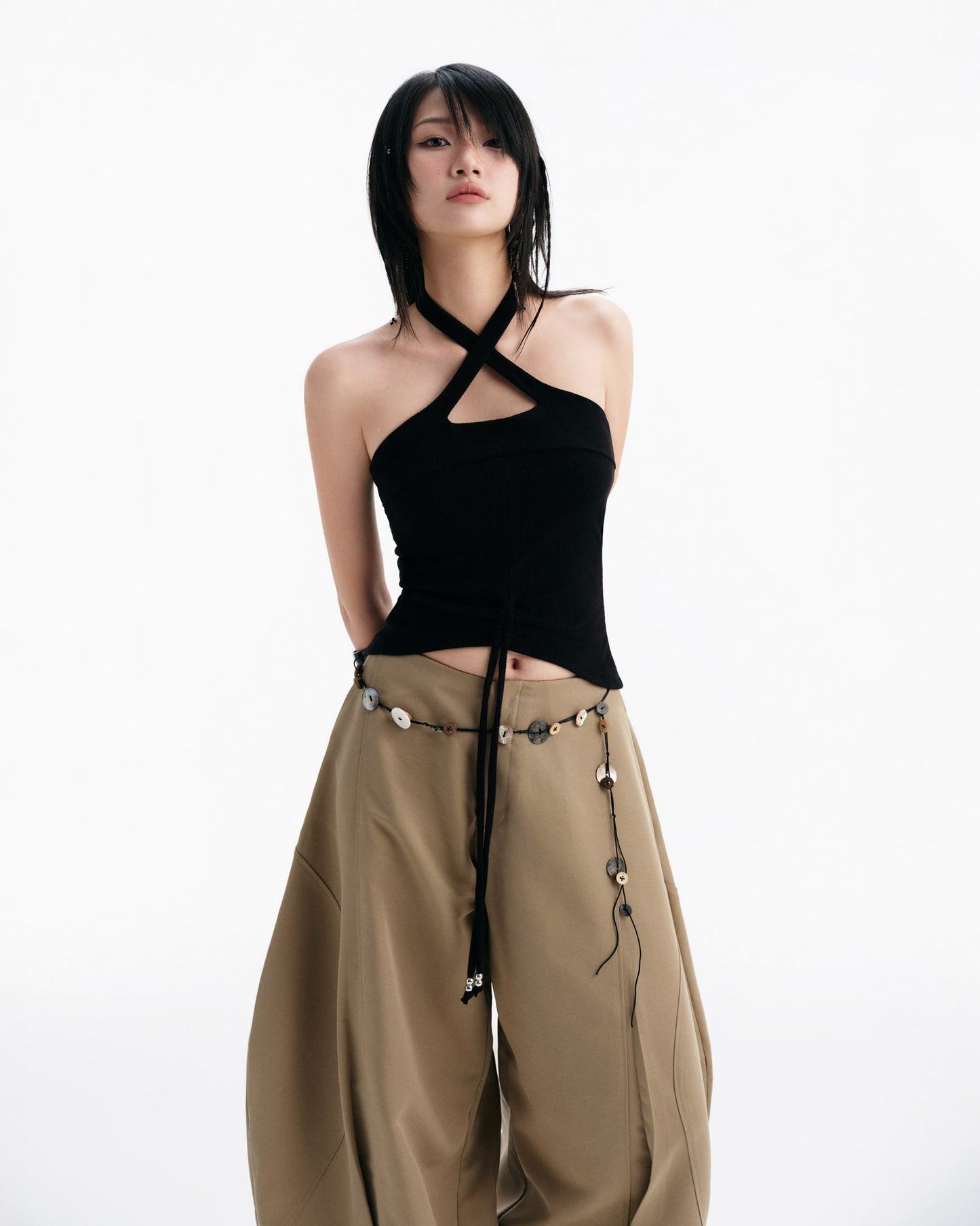 CHERIE HALTER TOP (BLACK)