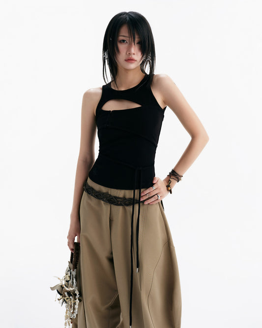 CONRAD SLEEVELESS TOP (BLACK)