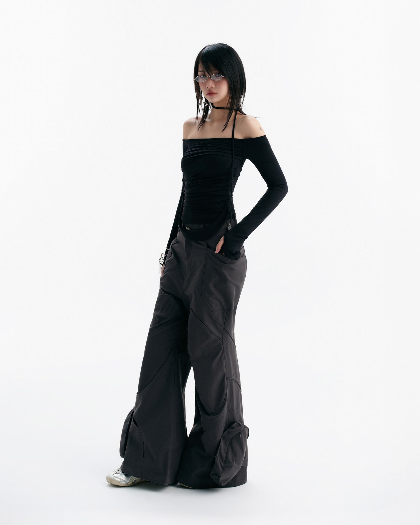 MELVIN LONG SLEEVE TOP (BLACK)