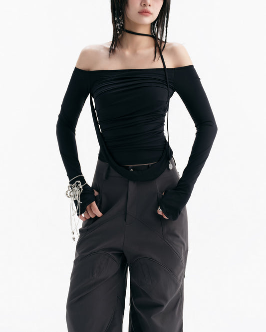 MELVIN LONG SLEEVE TOP (BLACK)