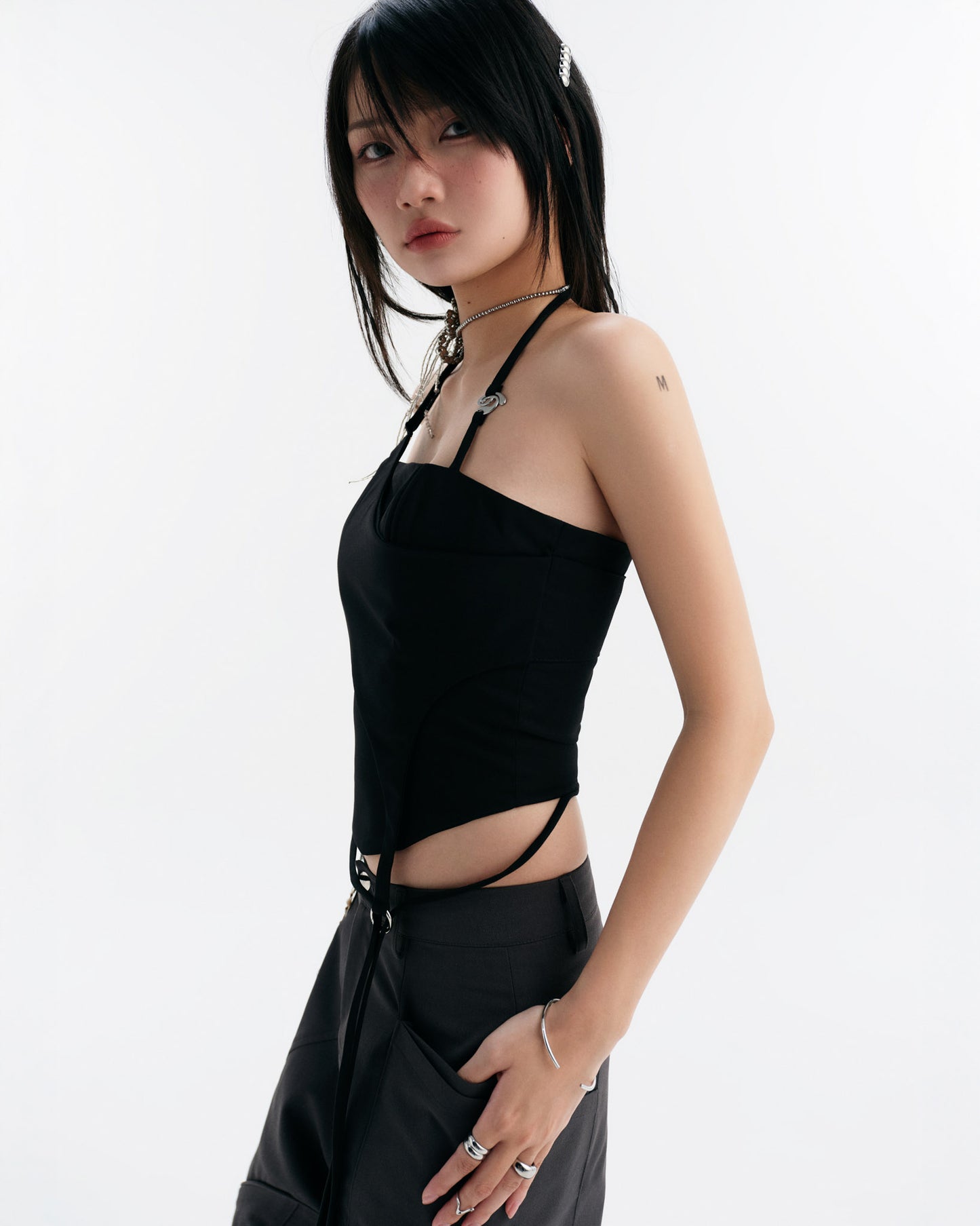 LULLABY HALTER TOP (BLACK)
