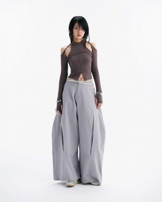 CASPIAN LONG SLEEVE TOP (GREY)