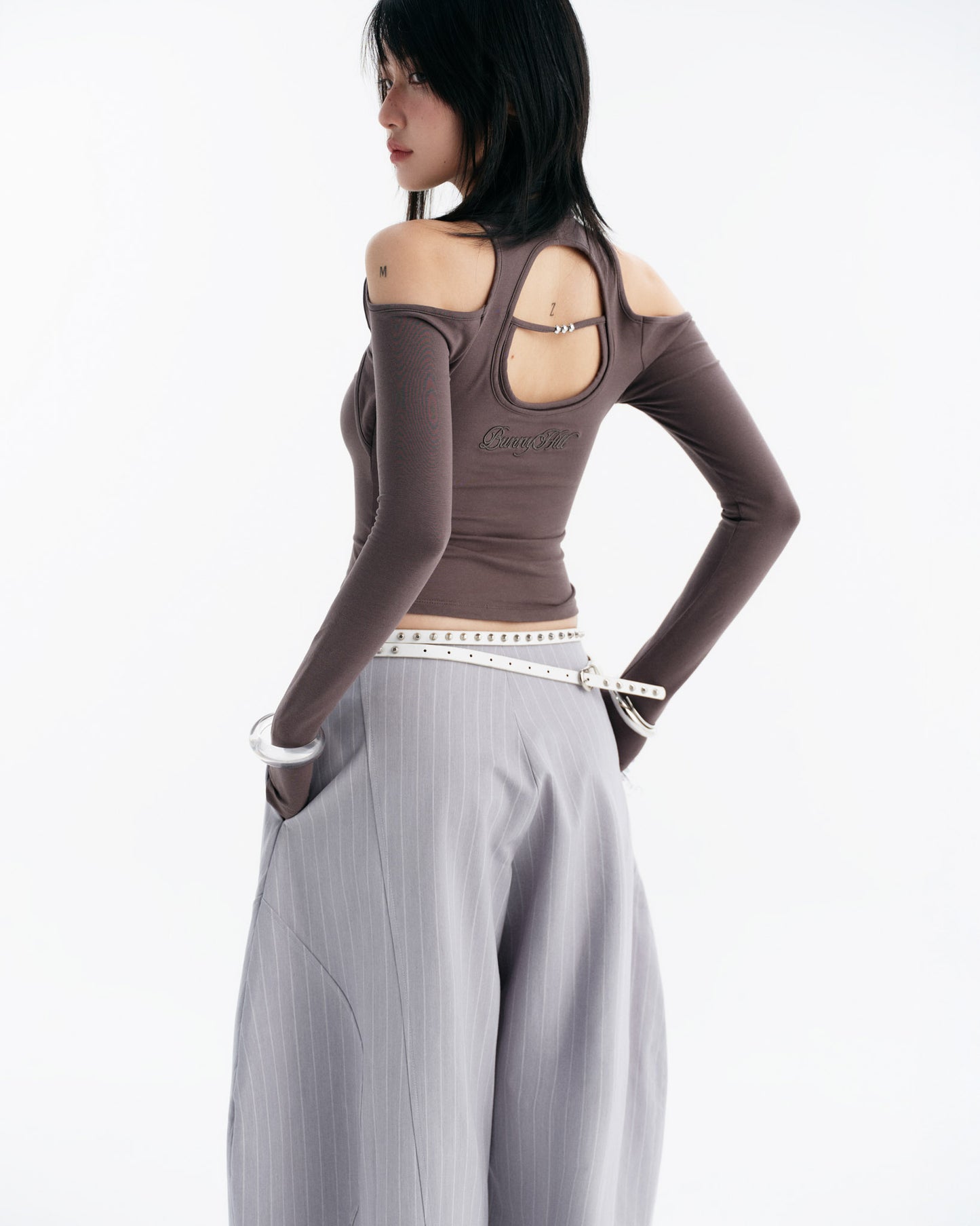 CASPIAN LONG SLEEVE TOP (GREY)