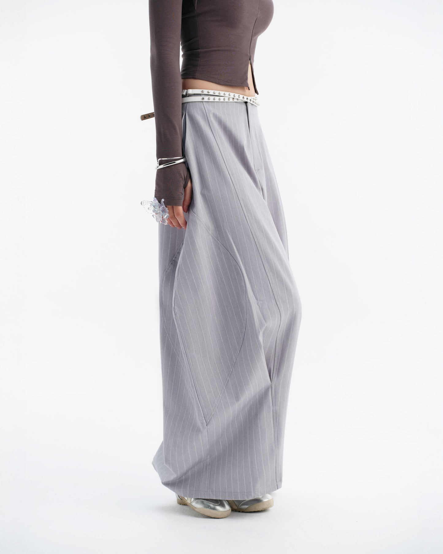 LUFT PANTS (GREY BLUE STRIPES)