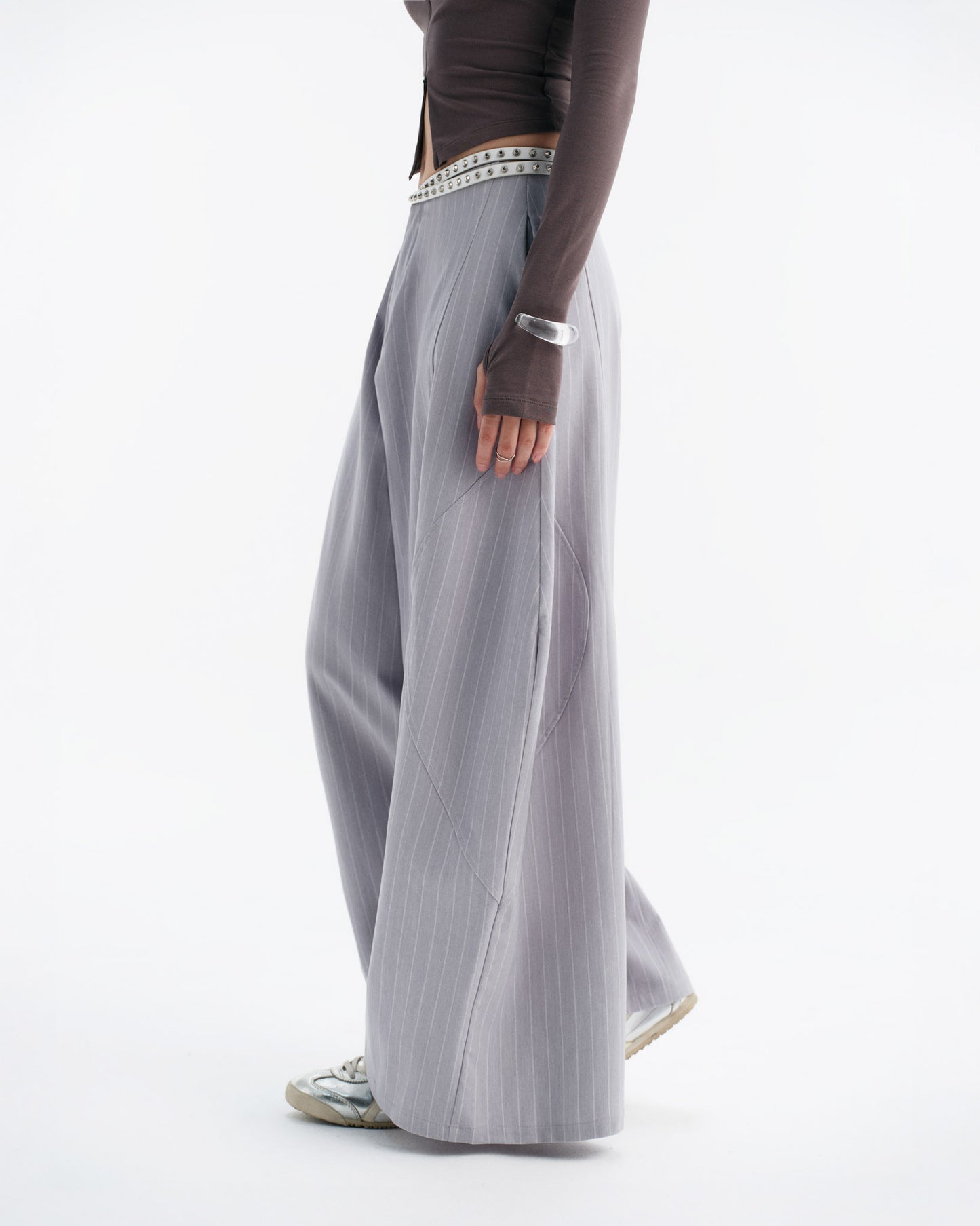 LUFT PANTS (GREY BLUE STRIPES)