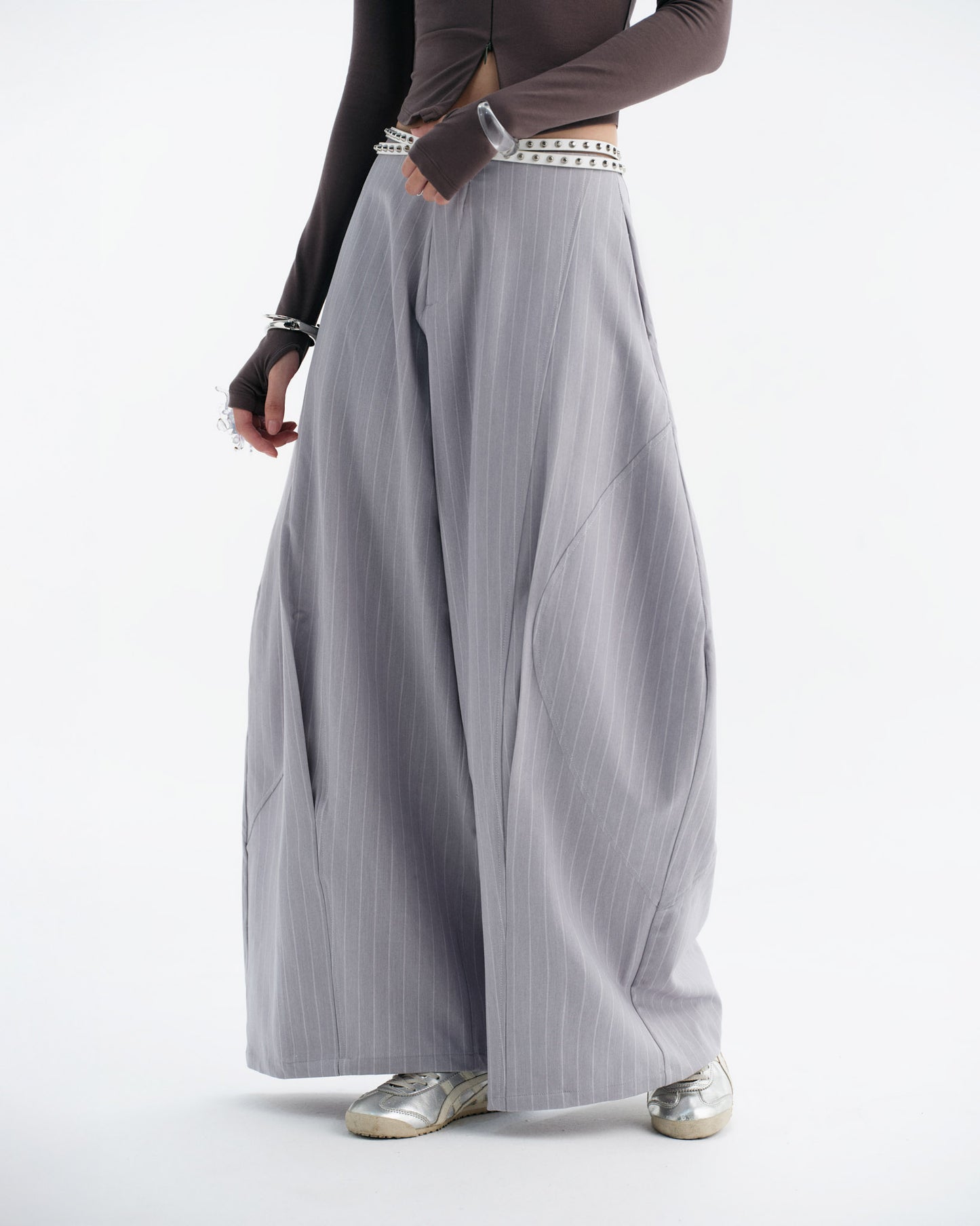 LUFT PANTS (GREY BLUE STRIPES)