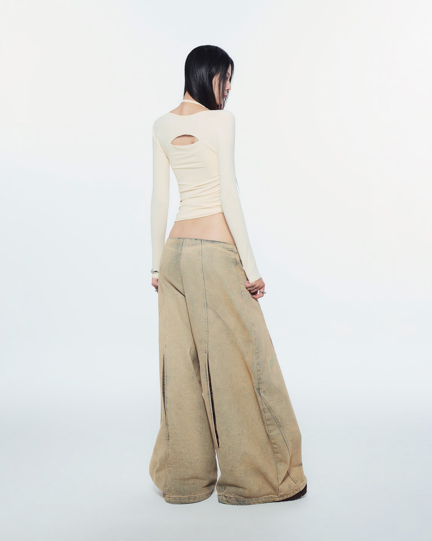 SANSA LONG SLEEVE TOP (IVORY)