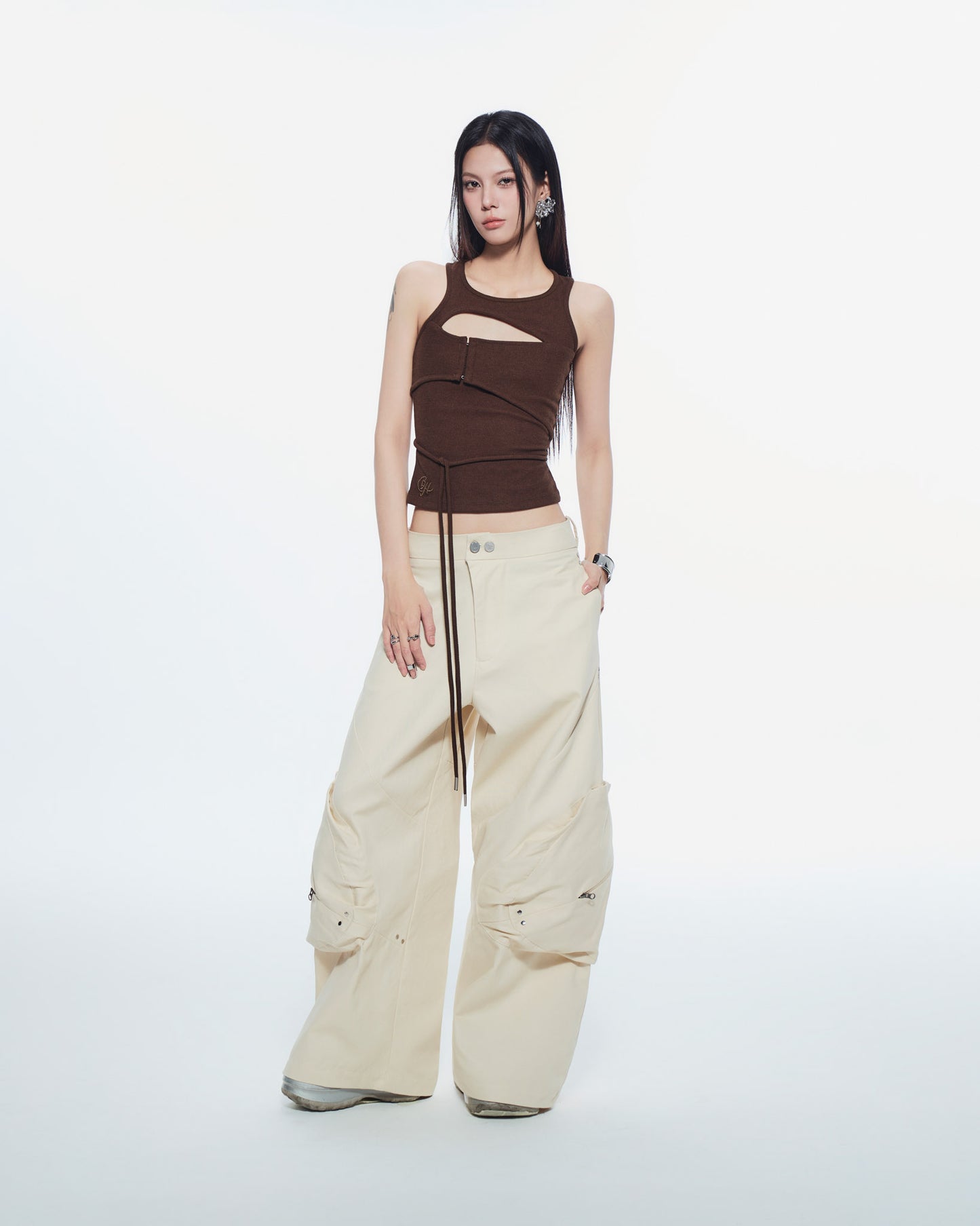 CONRAD SLEEVELESS TOP (BROWN)
