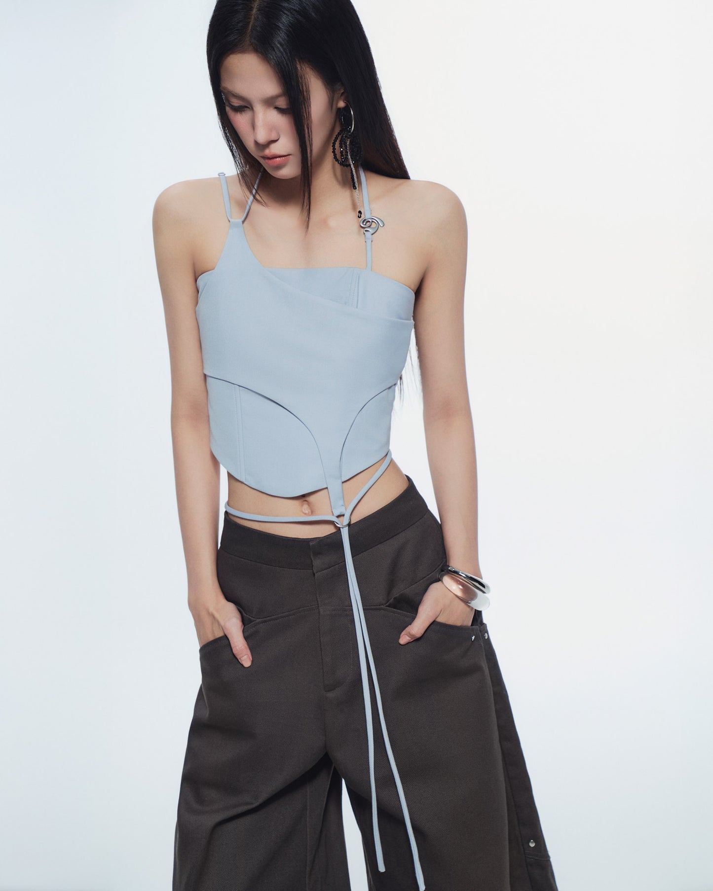 LULLABY HALTER TOP (BLUE)