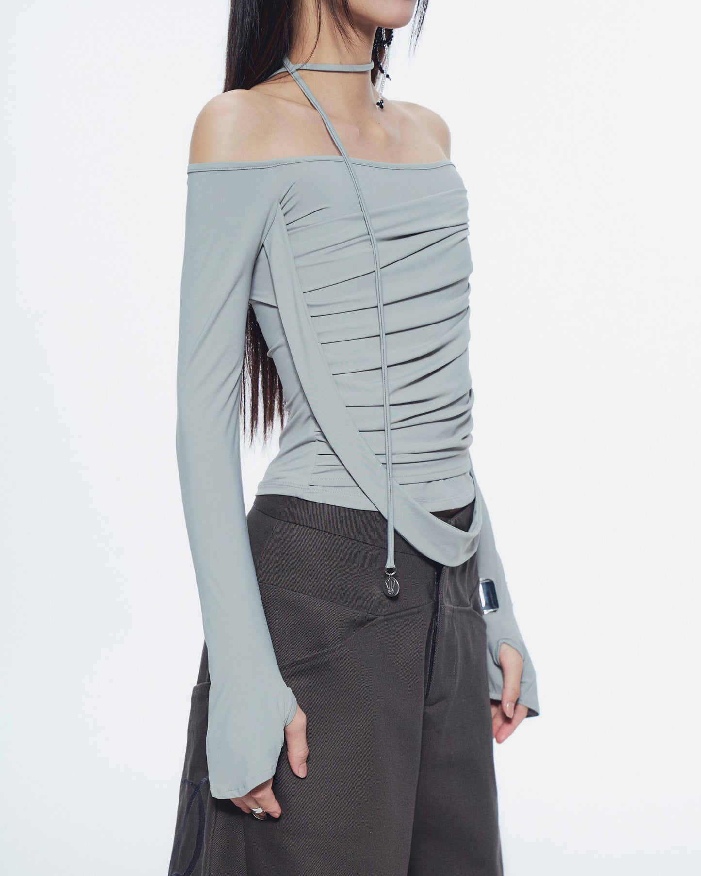 MELVIN LONG SLEEVE TOP (BLUE GREY)
