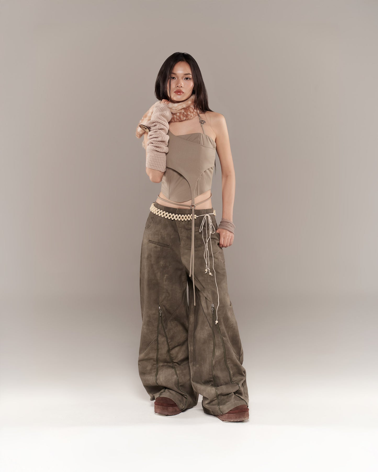 LULLABY HALTER TOP (MOSS GREEN)