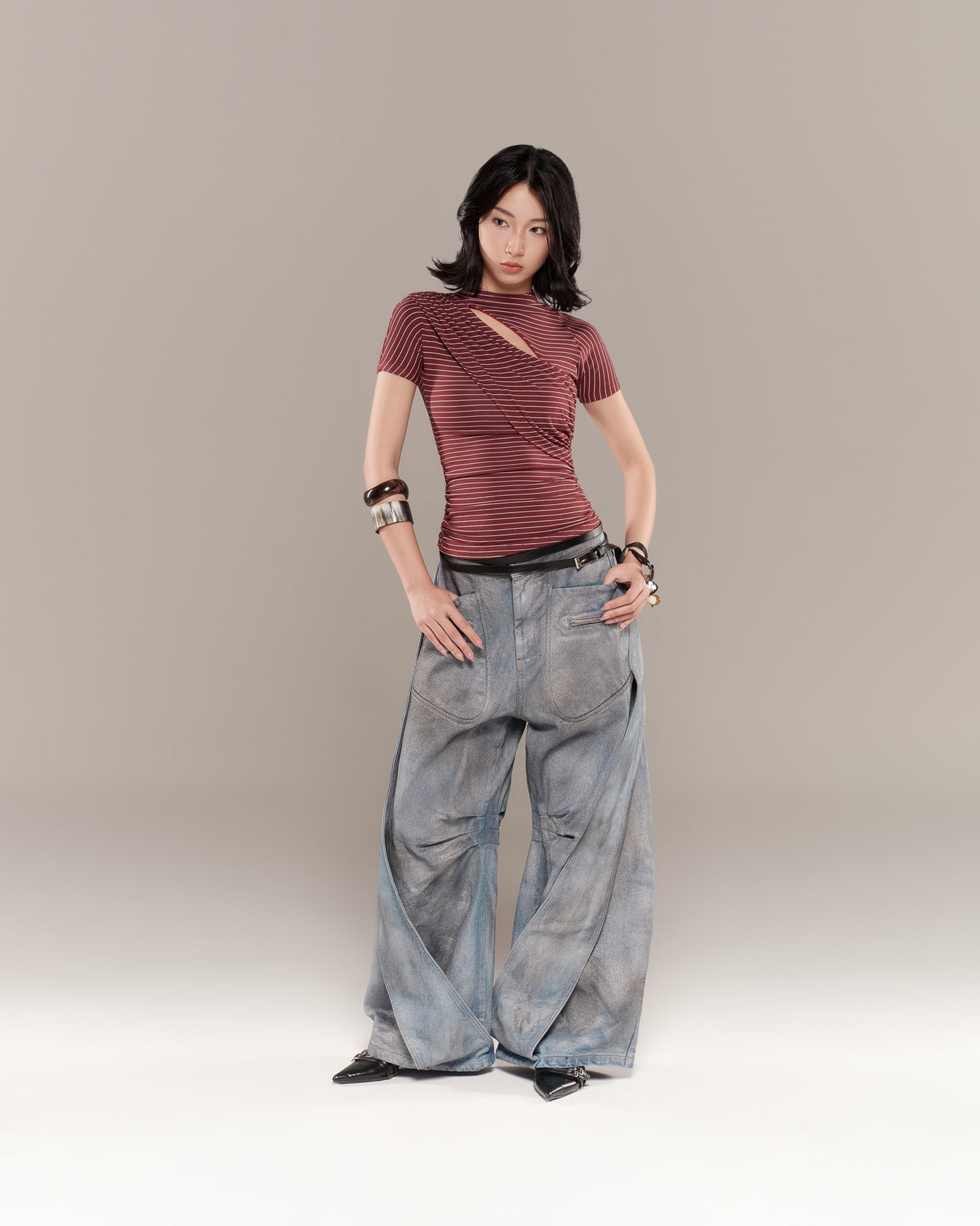 MONTY TOP (RED STRIPES)