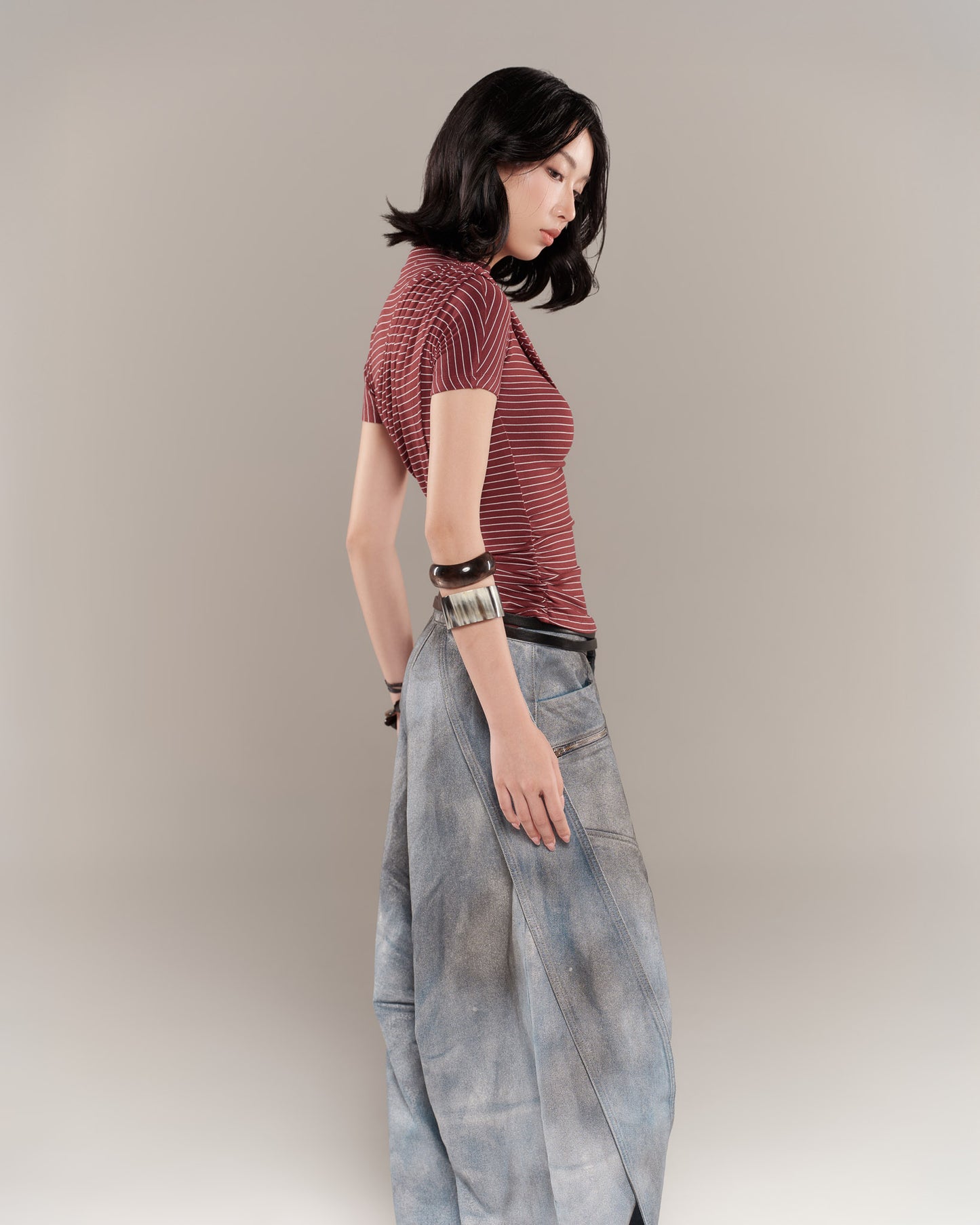 MONTY TOP (RED STRIPES)