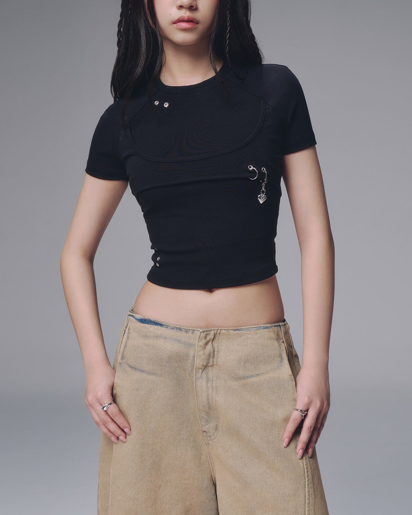 BUNNY CHARM VER.BABY TEE (BLACK)