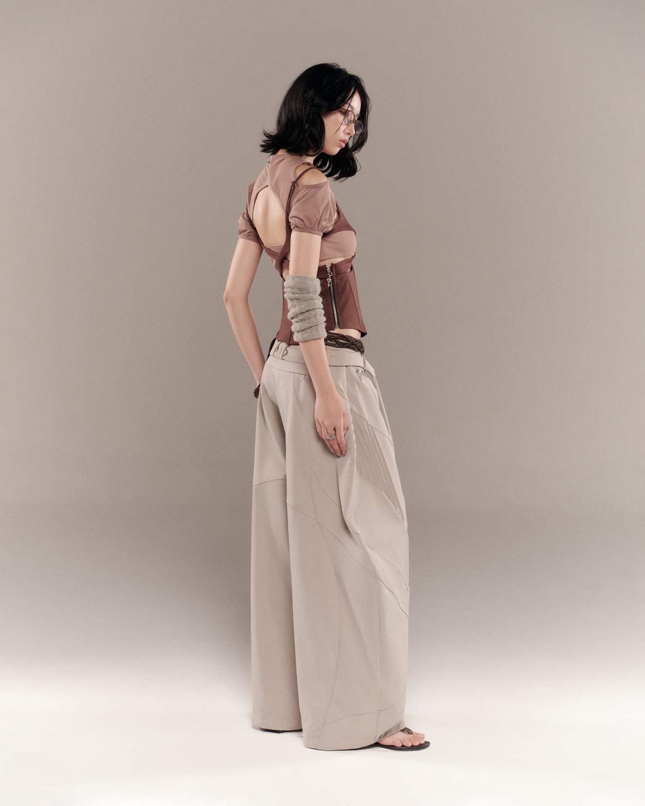 CHARMESH TOP (BROWN)