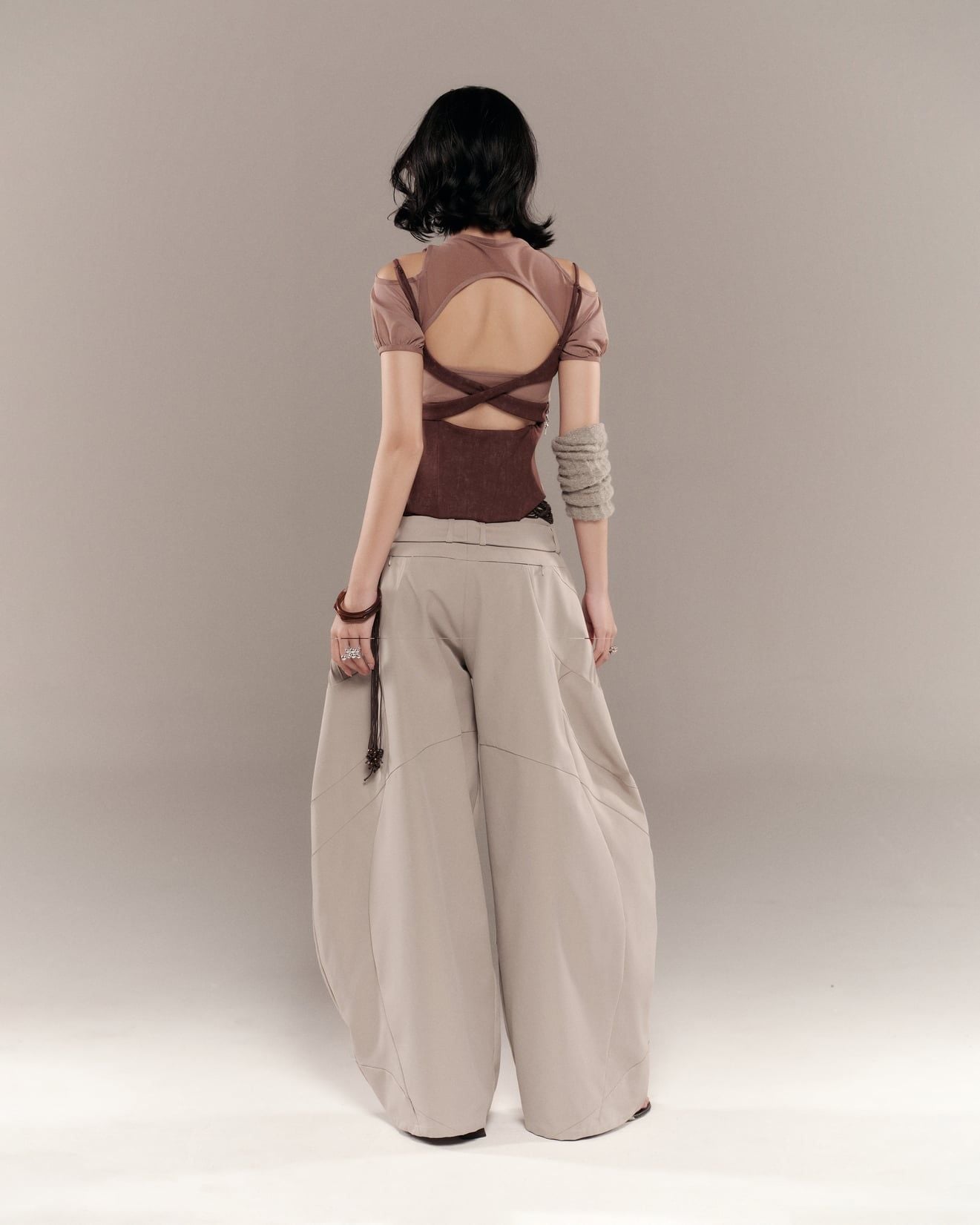 CHARMESH TOP (BROWN)